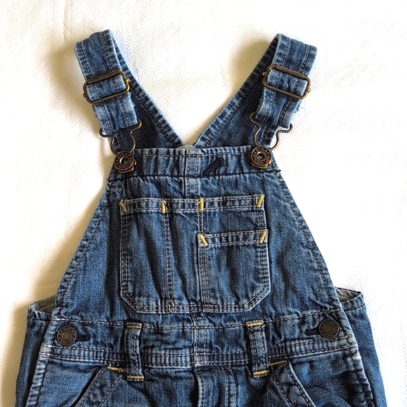 babyGap 1969 jersey lined denim carpenter overalls 18-24 months baby unisex - Picture 1 of 8